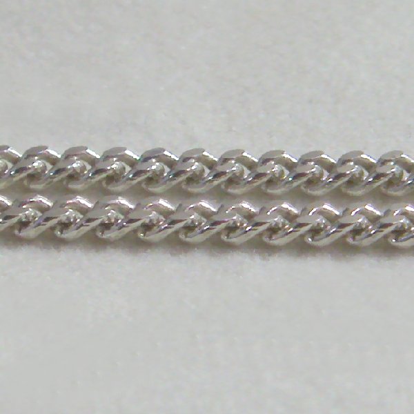 (ch1375)Groumet-type silver chain.